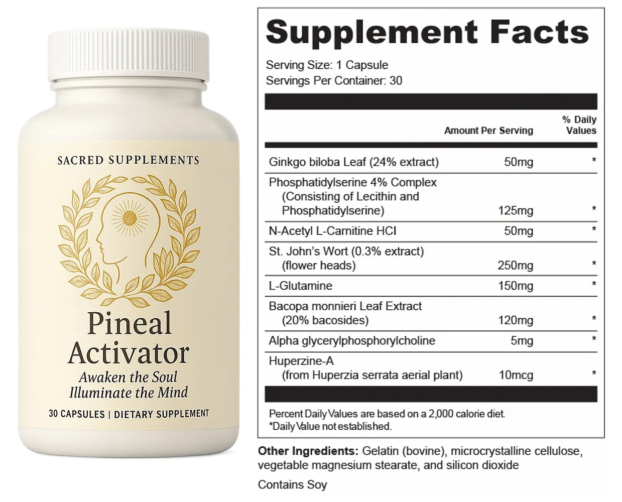 Pineal Activator Product Label
